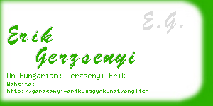 erik gerzsenyi business card